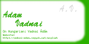 adam vadnai business card