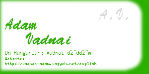 adam vadnai business card